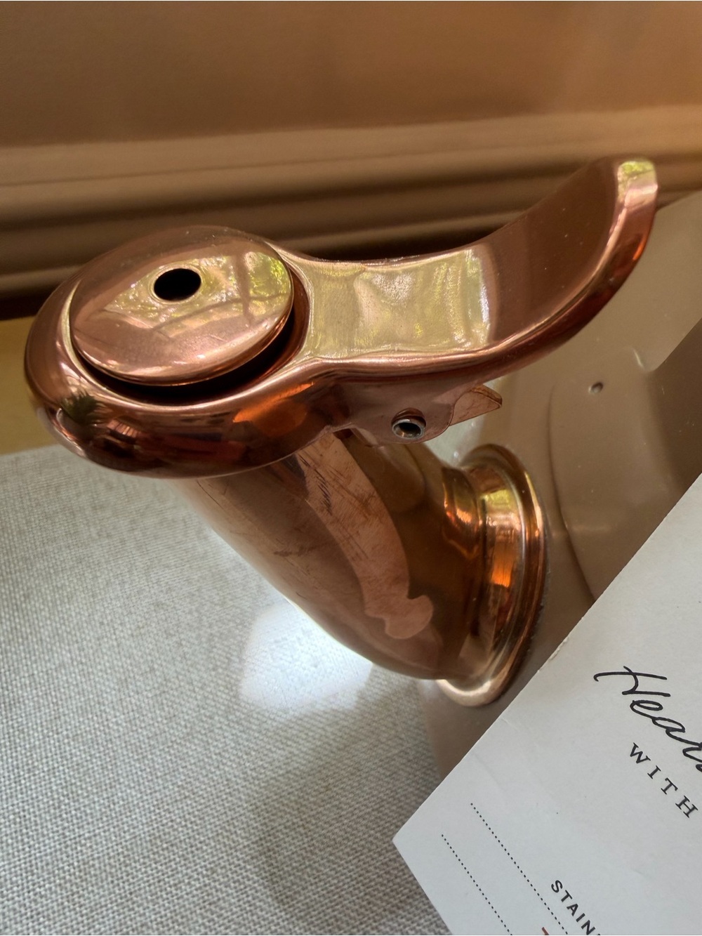 Hearth & Hand with Magnolia 2 QT stainless sleel Tea Kettle Taupe Copper NWT - Picture 5 of 7